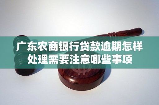 广东农商银行贷款逾期怎样处理需要注意哪些事项