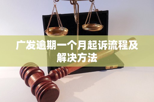 广发逾期一个月起诉流程及解决方法