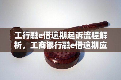 工行融e借逾期起诉流程解析，工商银行融e借逾期应对方法