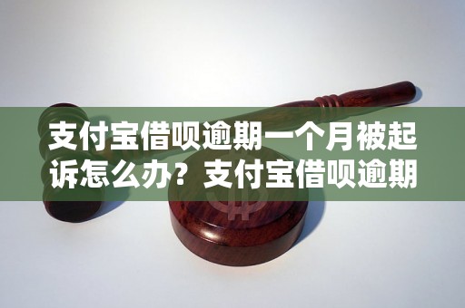 支付宝借呗逾期一个月被起诉怎么办？支付宝借呗逾期起诉后的应对策略