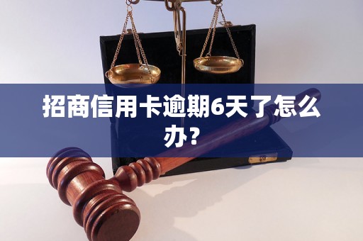 招商信用卡逾期6天了怎么办？