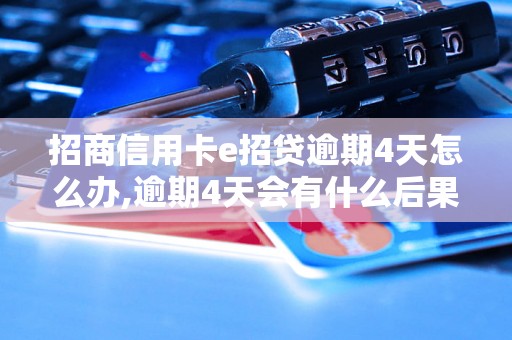 招商信用卡e招贷逾期4天怎么办,逾期4天会有什么后果