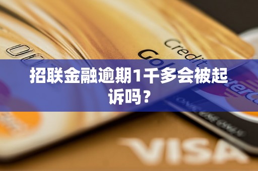 招联金融逾期1千多会被起诉吗？