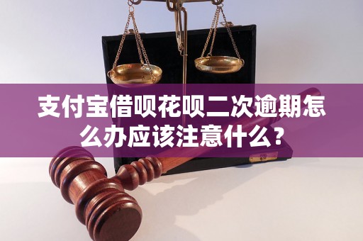 支付宝借呗花呗二次逾期怎么办应该注意什么？