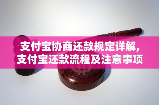 支付宝协商还款规定详解,支付宝还款流程及注意事项