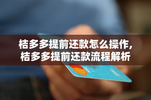 桔多多提前还款怎么操作,桔多多提前还款流程解析