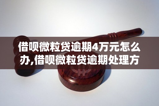 借呗微粒贷逾期4万元怎么办,借呗微粒贷逾期处理方法 借呗微粒贷逾期4万元怎么办,借呗微粒贷逾期处理方法