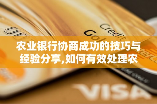 农业银行协商成功的技巧与经验分享,如何有效处理农业银行纠纷