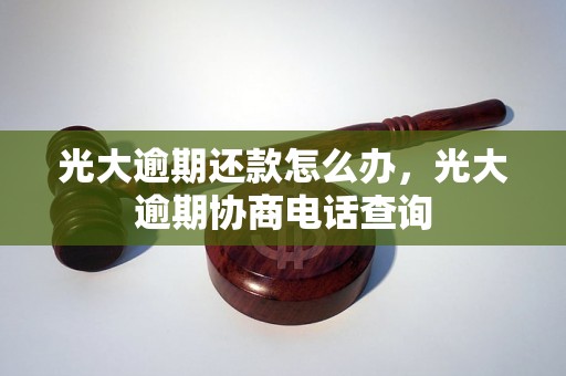 光大逾期还款怎么办，光大逾期协商电话查询