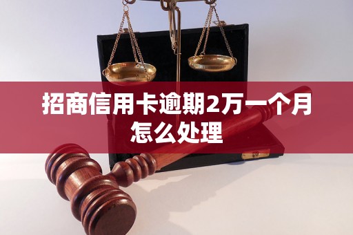 招商信用卡逾期2万一个月怎么处理