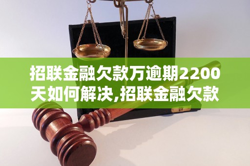 招联金融欠款万逾期2200天如何解决,招联金融欠款万逾期2200天被催收怎么办