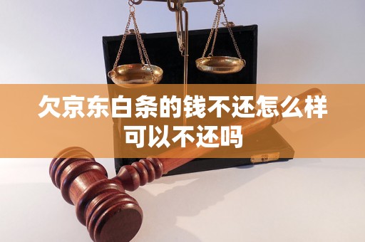 欠京东白条的钱不还怎么样可以不还吗