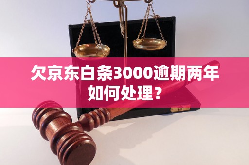 欠京东白条3000逾期两年如何处理？