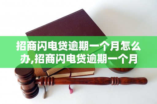 招商闪电贷逾期一个月怎么办,招商闪电贷逾期一个月后果及解决方法