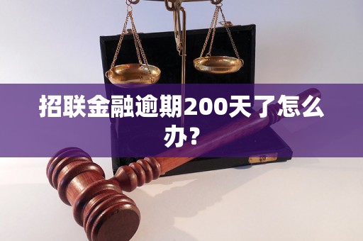 招联金融逾期200天了怎么办？