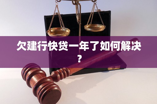 欠建行快贷一年了如何解决？