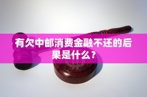 有欠中邮消费金融不还的后果是什么？