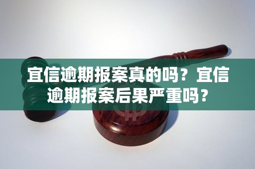 宜信逾期报案真的吗？宜信逾期报案后果严重吗？