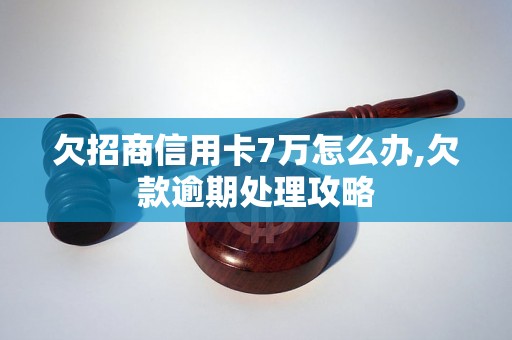 欠招商信用卡7万怎么办,欠款逾期处理攻略