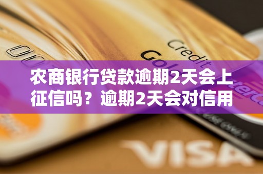 农商银行贷款逾期2天会上征信吗？逾期2天会对信用记录有什么影响？