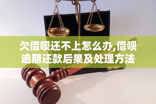 欠借呗还不上怎么办,借呗逾期还款后果及处理方法