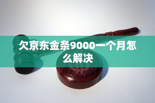 欠京东金条9000一个月怎么解决