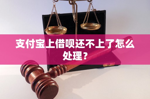 支付宝上借呗还不上了怎么处理？