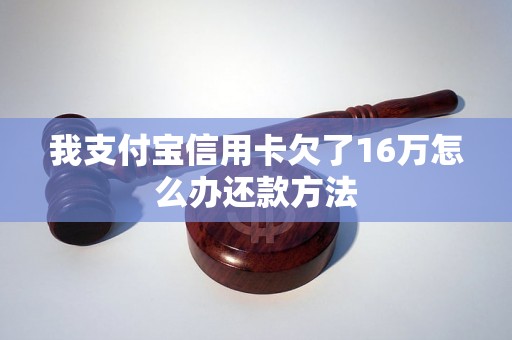 我支付宝信用卡欠了16万怎么办还款方法