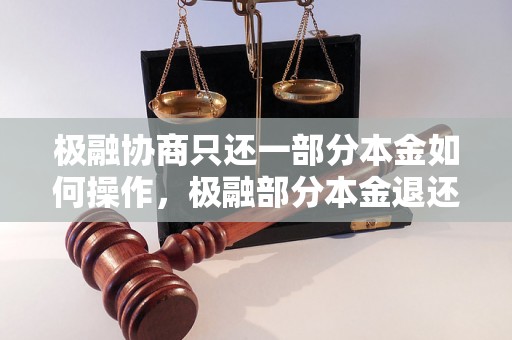 极融协商只还一部分本金如何操作，极融部分本金退还流程详解