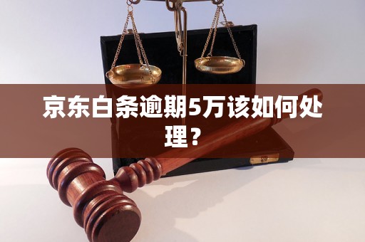 京东白条逾期5万该如何处理？