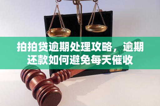 拍拍贷逾期处理攻略，逾期还款如何避免每天催收