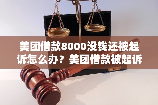 美团借款8000没钱还被起诉怎么办？美团借款被起诉后的解决方法