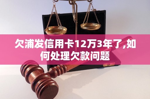 欠浦发信用卡12万3年了,如何处理欠款问题