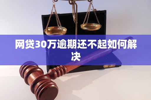 网贷30万逾期还不起如何解决