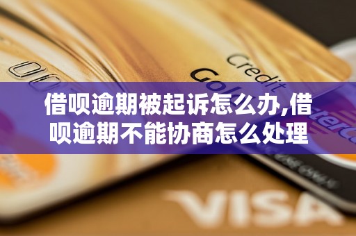 借呗逾期被起诉怎么办,借呗逾期不能协商怎么处理