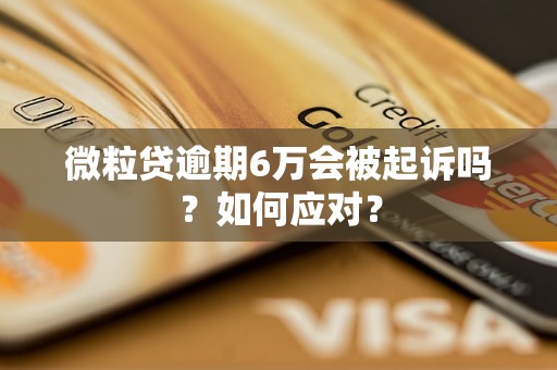 微粒贷逾期6万会被起诉吗？如何应对？