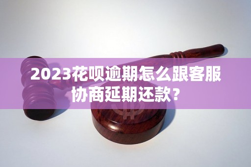 2023花呗逾期怎么跟客服协商延期还款？