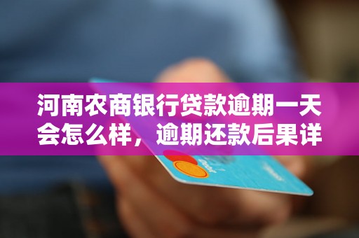 河南农商银行贷款逾期一天会怎么样，逾期还款后果详解