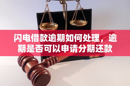 闪电借款逾期如何处理，逾期是否可以申请分期还款