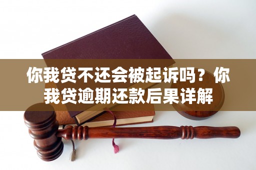 你我贷不还会被起诉吗？你我贷逾期还款后果详解