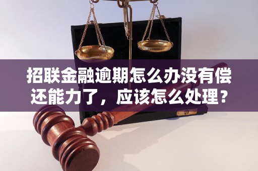 招联金融逾期怎么办没有偿还能力了，应该怎么处理？