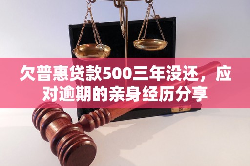 欠普惠贷款500三年没还，应对逾期的亲身经历分享