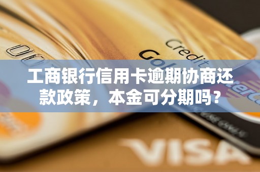 工商银行信用卡逾期协商还款政策，本金可分期吗？