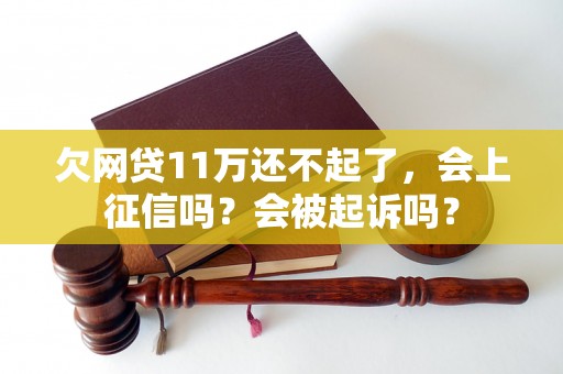 欠网贷11万还不起了，会上征信吗？会被起诉吗？