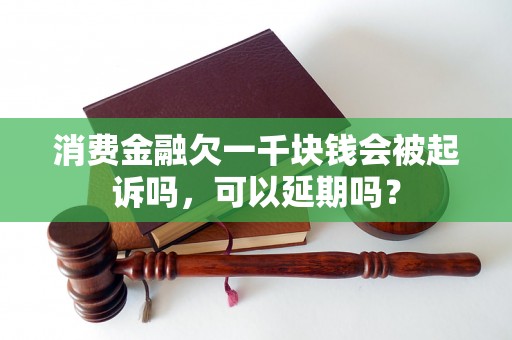 消费金融欠一千块钱会被起诉吗，可以延期吗？