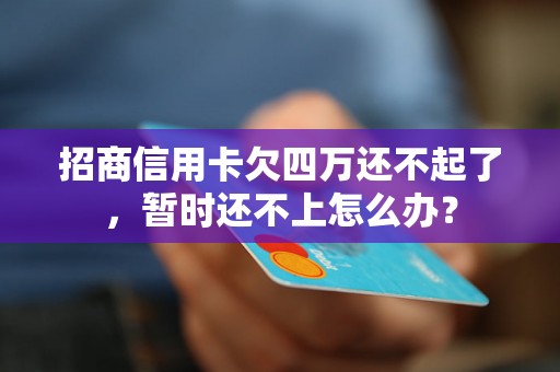 招商信用卡欠四万还不起了，暂时还不上怎么办？