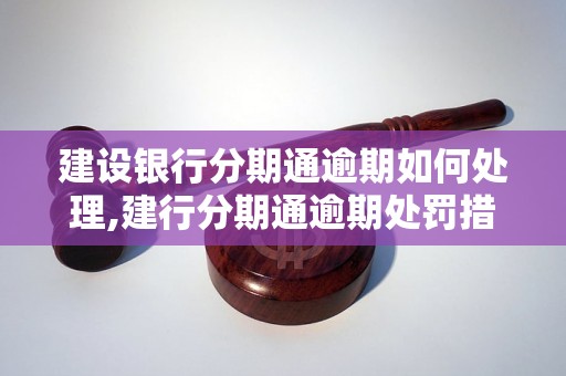 建设银行分期通逾期如何处理,建行分期通逾期处罚措施