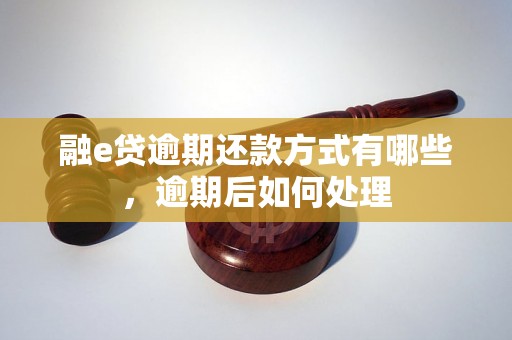 融e贷逾期还款方式有哪些，逾期后如何处理