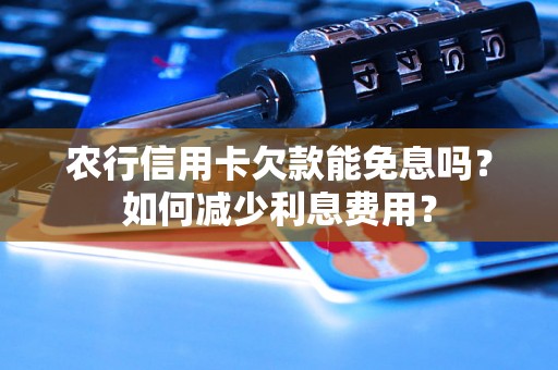 农行信用卡欠款能免息吗？如何减少利息费用？