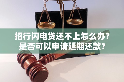 招行闪电贷还不上怎么办？是否可以申请延期还款？